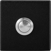 GPF8827.02 deurbel met RVS button vierkant 50x50x8mm zwart