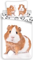 Animal Pictures Cavia Dekbedovertrek - Eenpersoons - 140x200 cm - Wit