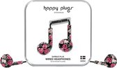 Happy Plugs Earbud Plus - In-ear oordopjes - Roze/zwart gebloemd