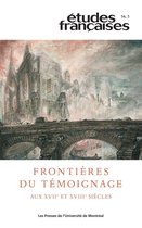 Études françaises 54 - Études françaises. Volume 54, numéro 3, 2018