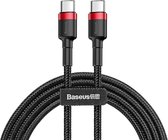 Baseus Cafule Series PD2.0 Flash Charge USB-C Kabel 1m Rood/Zwart