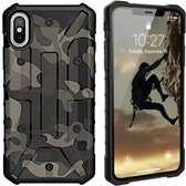 iPhone Xr Hoesje Transparant Groen - Shockproof Army