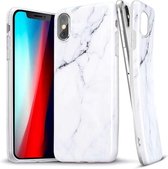 ESR Backcase Hoesje Marble iPhone XS Max - Wit