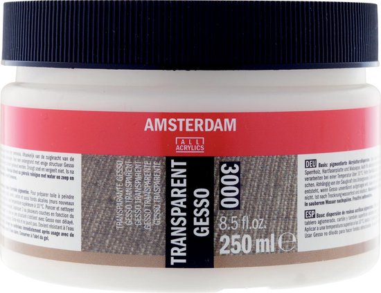 Foto: Gesso 000 transparant amsterdam 250ml