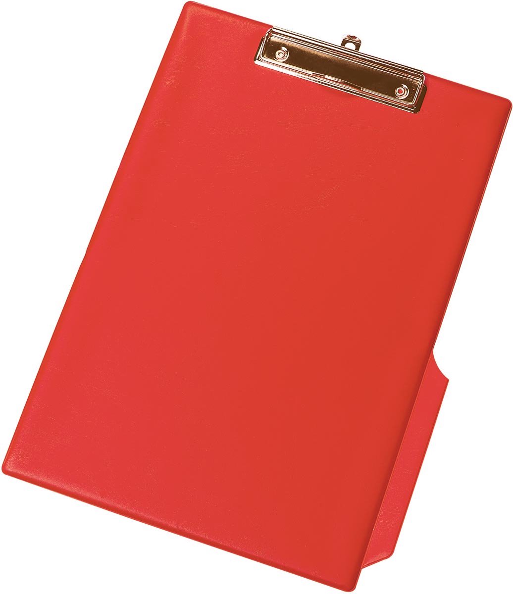 Q-CONNECT klemplaat, PP, ft A4, rood 12 stuks