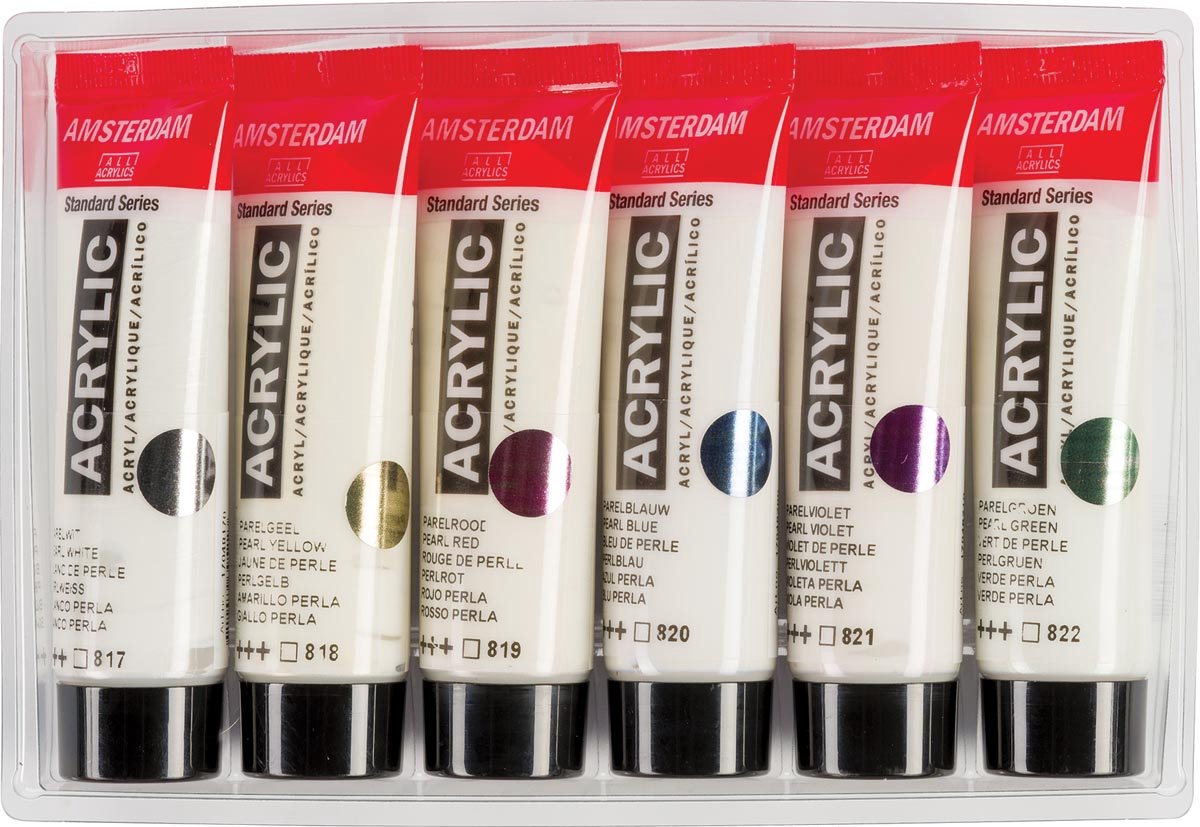 Amsterdam Standard Series acrylverf parelmoer set | 6 × 20 ml — afbeelding 3
