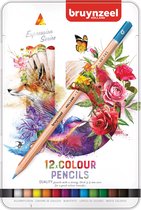 Kleurpotloden Bruynzeel Expression colour blik à 12 stuks assorti - 6 stuks