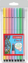 Stylo feutre STABILO Pen 68 pastel étui à crayons de 8 couleurs