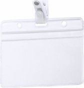 10x porte-badge d'identité avec clip de fixation 11,5 x 9,2 cm