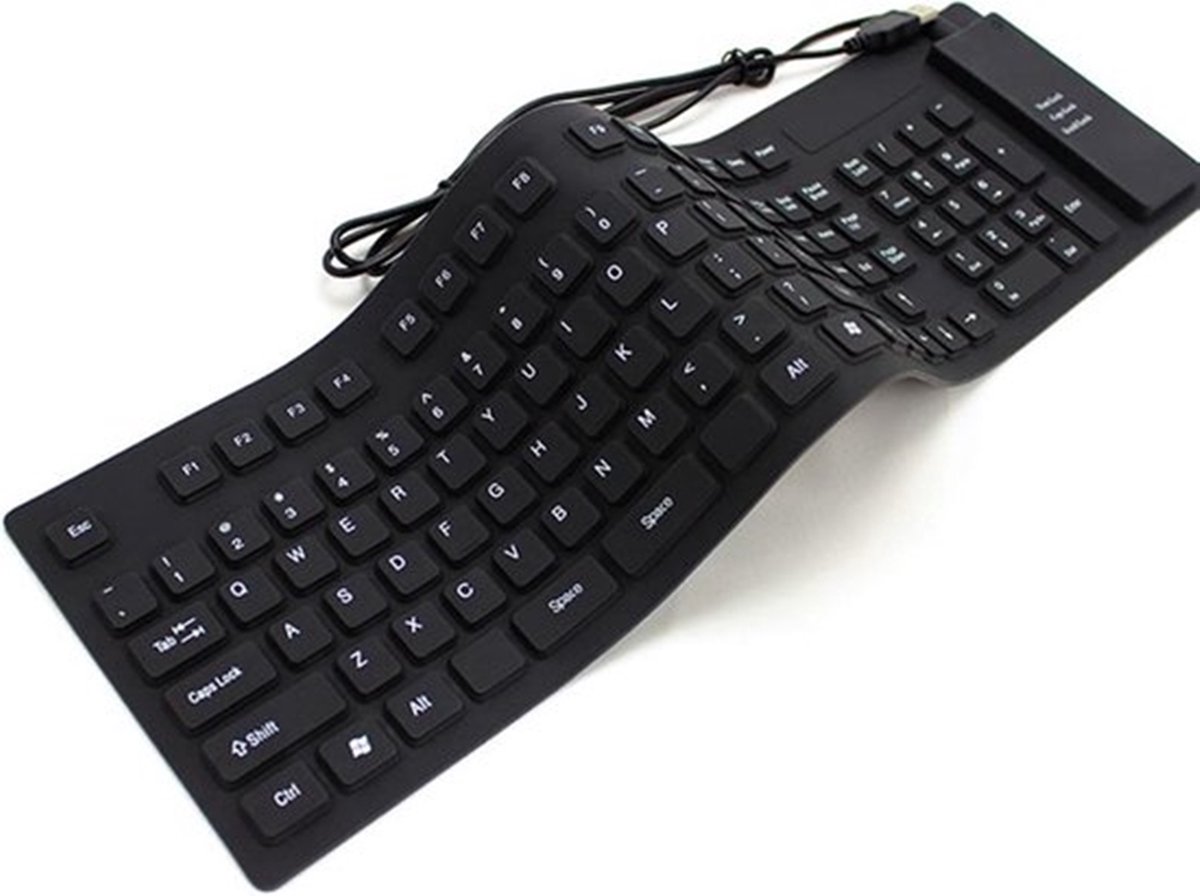 Flexibel USB toetsenbord - Volledige grootte - zwart