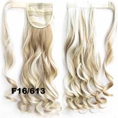 Wrap Around paardenstaart, ponytail hairextensions wavy blond - F16/613