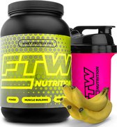 FTW Nutrition - Whey PROTEÏNE + Gratis Ftw Shaker - Dieet Shake - Eiwit poeder - Sportvoeding- Eiwit shake - Sweet Banana - 1KG