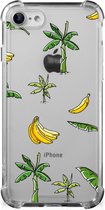 Coque arrière Coque Siliconen iPhone SE 2022/2020 | Coque pour téléphone portable iPhone 8/7 avec bananier à bord transparent