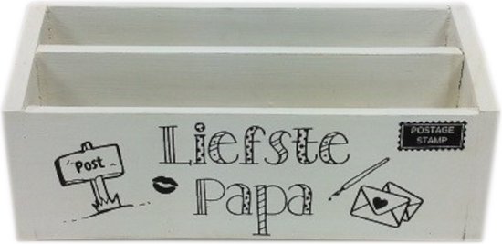 Decoratie - Verzamelkistje - Postbak - Liefste papa