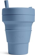 Stojo - Biggie Cup - 470 ml - Herbruikbaar - Opvouwbaar - Steel