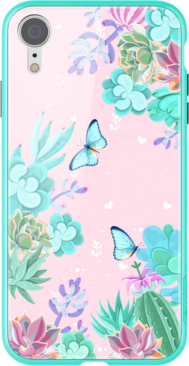 Nillkin Floral Back Case - Geschikt voor Apple iPhone XR (6.1") - Groen