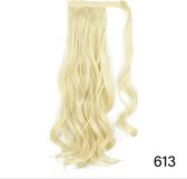 WrapAround Paardenstaart Extension | Lang Krullend Golvend | Ponytail Extensions -| 56 cm Pam Blond 613