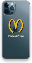 Case Company® - Hoesje geschikt voor iPhone 12 Pro hoesje - I'm lovin' you - Soft Cover Telefoonhoesje - Bescherming aan alle Kanten en Schermrand