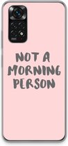 Case Company® - Hoesje geschikt voor Xiaomi Redmi Note 11 hoesje - Morning person - Soft Cover Telefoonhoesje - Bescherming aan alle Kanten en Schermrand