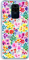 Case Company® - Hoesje geschikt voor Xiaomi Redmi Note 9 hoesje - Little Flowers - Soft Cover Telefoonhoesje - Bescherming aan alle Kanten en Schermrand