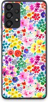 Case Company® - Hoesje geschikt voor Samsung Galaxy A33 5G hoesje - Little Flowers - Soft Cover Telefoonhoesje - Bescherming aan alle Kanten en Schermrand