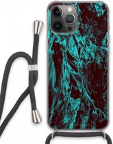 Case Company® - Hoesje met koord geschikt voor iPhone 13 Pro Max hoesje met Koord - Ice Age - Telefoonhoesje met Zwart Koord - Extra Bescherming aan alle Kanten en Over de Schermrand