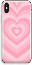 Case Company® - Hoesje geschikt voor iPhone XS Max hoesje - Hart Roos - Soft Cover Telefoonhoesje - Bescherming aan alle Kanten en Schermrand