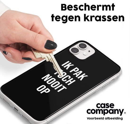 Case Company® - Hoesje geschikt voor iPhone XS hoesje - Ik pak nooit op - Zwart - Soft Cover Telefoonhoesje - Bescherming aan alle Kanten en Schermrand