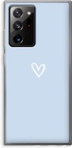 Case Company® - Hoesje geschikt voor Samsung Galaxy Note 20 Ultra / Note 20 Ultra 5G hoesje - Klein Hart Blauw - Soft Cover Telefoonhoesje - Bescherming aan alle Kanten en Schermrand
