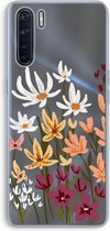Case Company® - Oppo A91 hoesje - Painted wildflowers - Soft Cover Telefoonhoesje - Bescherming aan alle Kanten en Schermrand