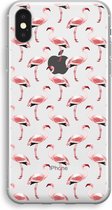 Case Company® - Hoesje geschikt voor iPhone XS hoesje - Flamingo - Soft Cover Telefoonhoesje - Bescherming aan alle Kanten en Schermrand