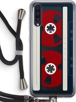Case Company® - Hoesje met koord geschikt voor Samsung Galaxy A50 hoesje met Koord - Here's your tape - Telefoonhoesje met Zwart Koord - Bescherming aan alle Kanten en Over de Schermrand