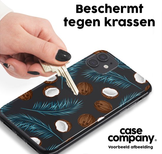 Case Company® - Coque OnePlus Nord 2 5G avec cordon - Noix de coco - Protection de téléphone avec cordon Zwart - Protection sur tous les côtés et sur les bords de l'écran