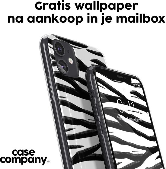 Case Company® - Hoesje met koord geschikt voor Samsung Galaxy A32 4G hoesje met Koord - Zebra pattern - Telefoonhoesje met Zwart Koord - Bescherming aan alle Kanten en Over de Schermrand