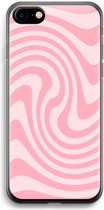Case Company® - Hoesje geschikt voor iPhone SE 2020 hoesje - Swirl Roos - Soft Cover Telefoonhoesje - Bescherming aan alle Kanten en Schermrand