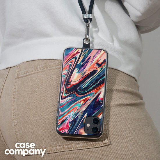 Case Company® - Coque Xiaomi Redmi Note 10 Pro avec cordon - Quantum Being - Protection de téléphone avec cordon Zwart - Protection de tous les côtés et sur tout l'écran