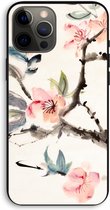 Case Company® - Hoesje geschikt voor iPhone 12 Pro Max hoesje - Japanse bloemen - Biologisch Afbreekbaar Telefoonhoesje - Bescherming alle Kanten en Schermrand