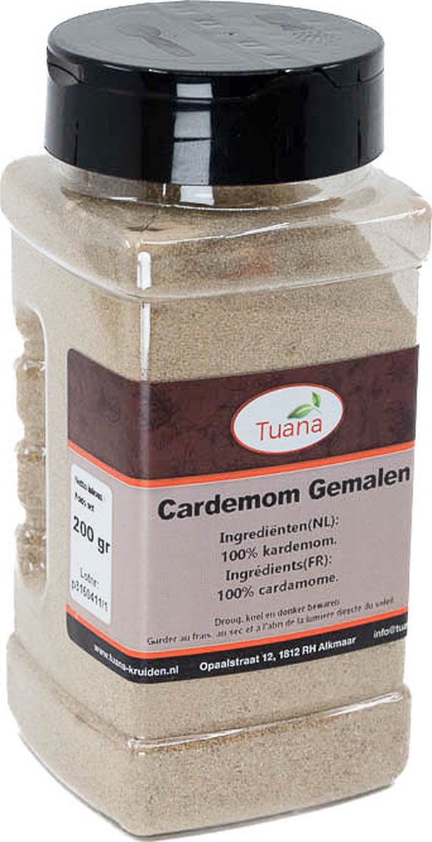Goedkoopste Tuana Kruiden - Kardemom Gemalen - Strooibus 100 Gram - Kruiden Zonder Zout - MP-K-0006