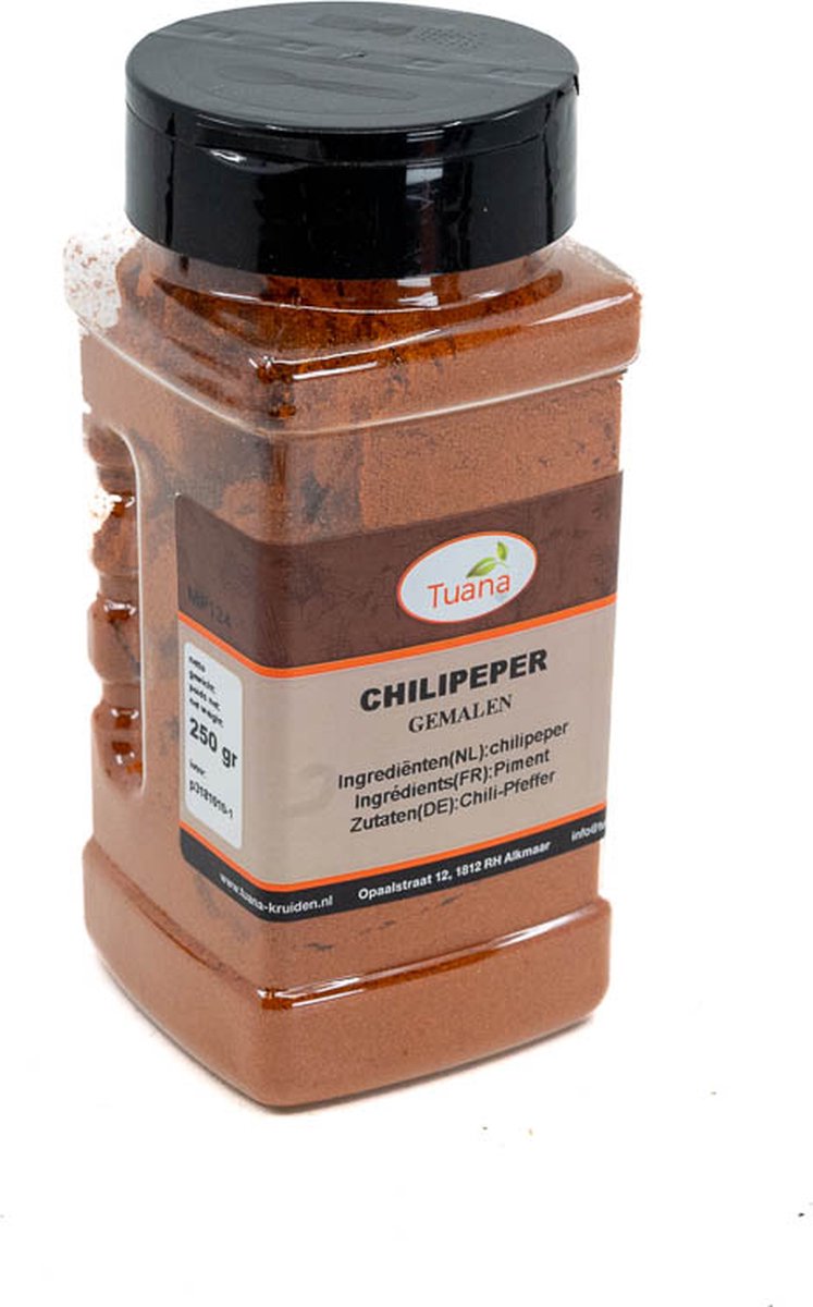 Goedkoopste Tuana Kruiden - Chili Peper Gemalen - Strooibus 150 Gram - Kruiden Zonder Zout - MP-C-0010