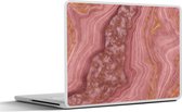 Laptop sticker - 11.6 inch - Roségoud - Agaat - Edelsteen - Abstract - 30x21cm - Laptopstickers - Laptop skin - Cover