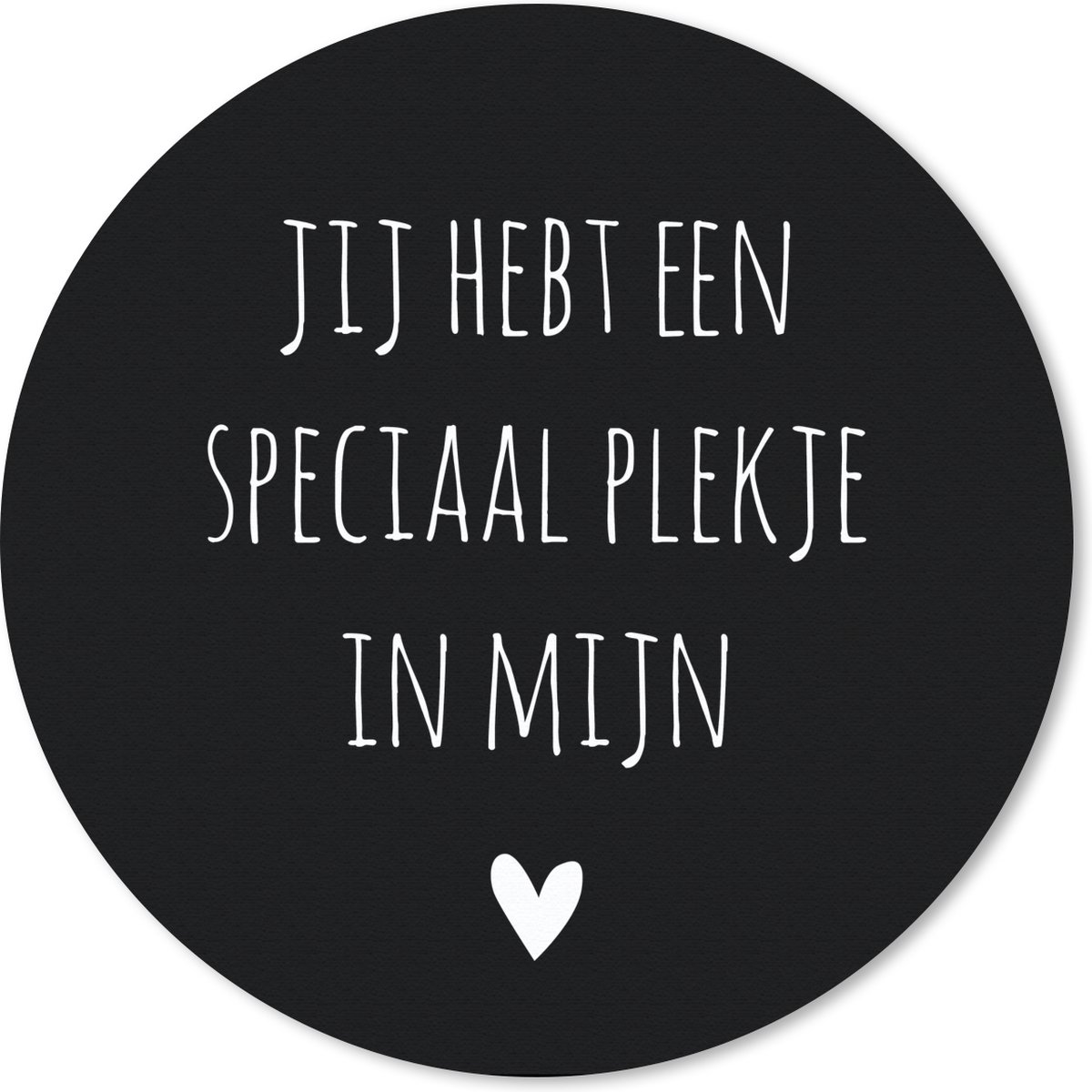 Muismat rond 20x20 cm - Mousepad Een speciaal plekje in mijn hart - Quotes - Spreuken - Ronde muismatten