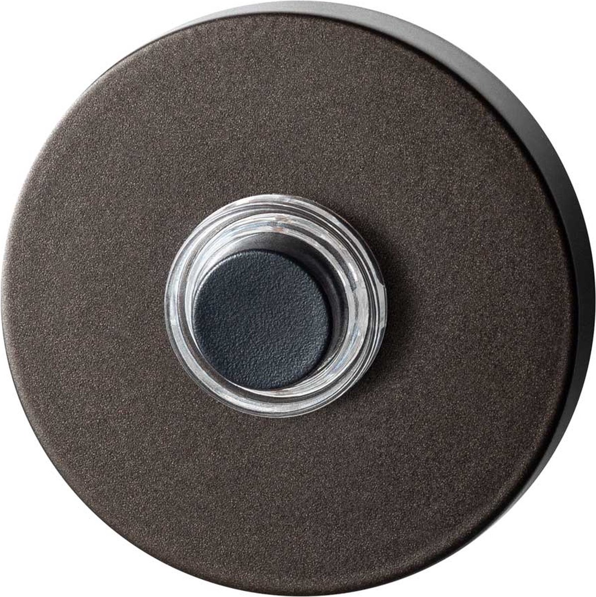 GPF9826.A1.1100 deurbel met zwarte button rond 50x8 mm Dark blend
