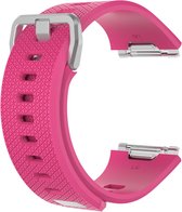 Siliconen bandje - roze, geschikt voor Fitbit Ionic - Maat S/M
