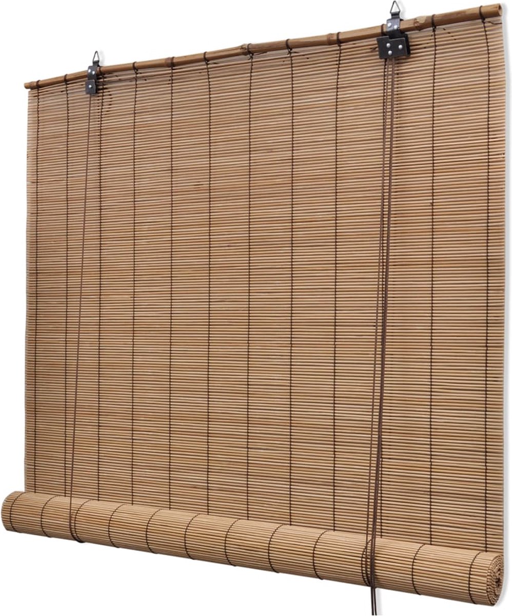 VidaLife Rolgordijn 150x160 cm bamboe bruin