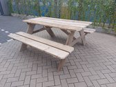 Picknick tafel van Gebruikt steigerhout 180x200x78cm