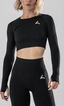 Reeva Performance Long Sleeve Crop Top Size M - Feather - Haut de sport sans couture pour le fitness et la musculation