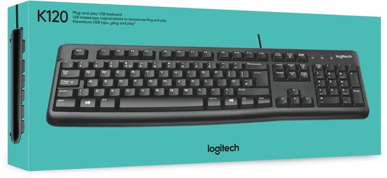 Logitech K120 - Toetsenbord - AZERTY BE - Zwart