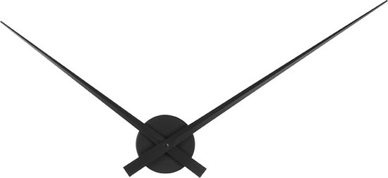 Wandklok Little Big Time - Aluminium - Ø77cm - Zwart