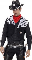 Cowboy dubbele holster western look volwassenen Zwart