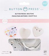 We R Makers Button press Refill pack Heart 58mm -
